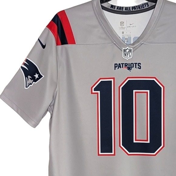 NE Patriots Mac Jones #10 Nike Gray Inverted Official NFL Legend Jersey Size XL - Picture 3 of 16